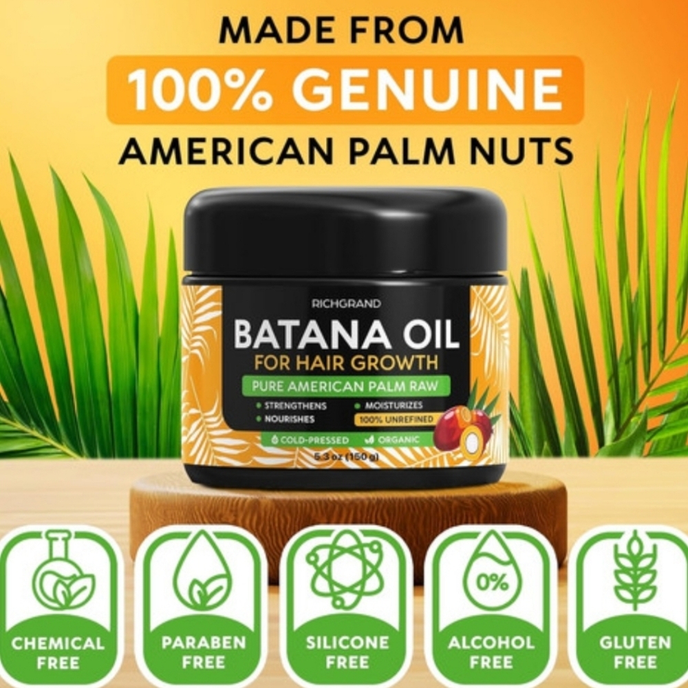 New Richgrand Batana Hair Growth,100% Raw Organic Pressed Oil
